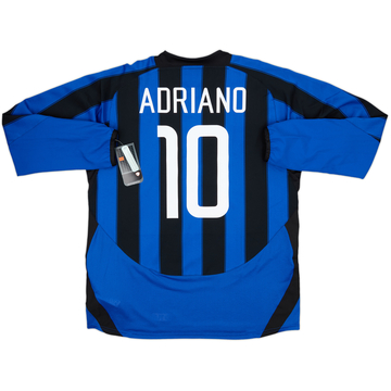 2003-04 Inter Milan Home L/S Shirt Adriano #10 (XL)