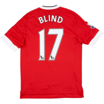 2015-16 Manchester United Home Shirt Blind #17 - 8/10 - (M)
