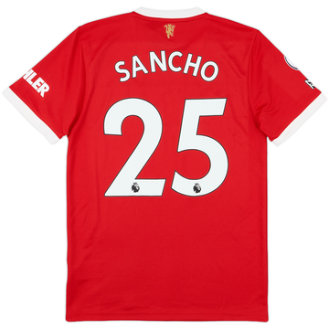 2021-22 Manchester United Home Shirt Sancho #25 (S)