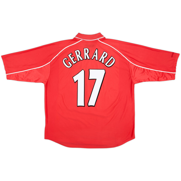 2000-02 Liverpool Home Shirt Gerrard #17 - 6/10 - (XXL)