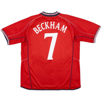 2002-04 England Away Shirt Beckham #7 - 6/10 - (XL)