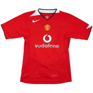2004-06 Manchester United Home Shirt - 9/10 - (L.Boys)