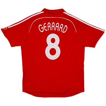 2006-08 Liverpool Home Shirt Gerrard #8 - 7/10 - (XL)