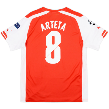 2014-15 Arsenal Home Shirt Arteta #8 - 9/10 - (S)