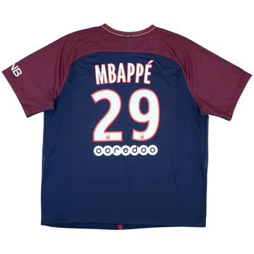 2017-18 Paris Saint-Germain Home Shirt Mbappe #29 - 9/10 - (XXL)