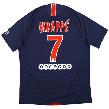 2018-19 Paris Saint-Germain Player Issue Home Shirt Mbappe #7 - 10/10 - (L)