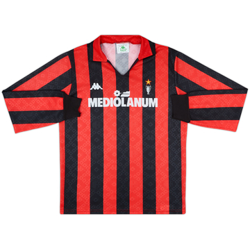 1989-90 AC Milan Home L/S Shirt - 8/10 - (L)