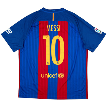 2016-17 Barcelona Home Shirt Messi #10 - 8/10 - (XL)