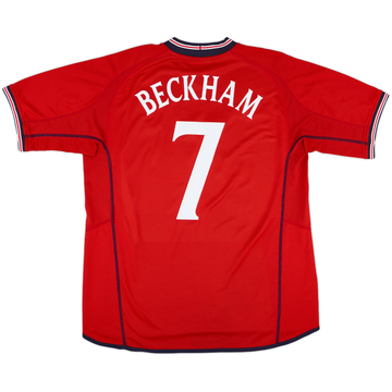2002-04 England Away Shirt Beckham #7 - 6/10 - (XL)