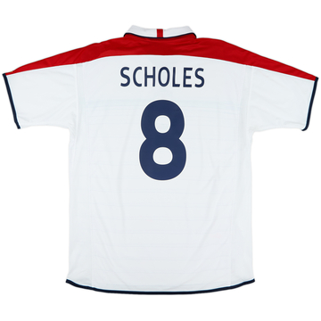 2003-05 England Home Shirt Scholes #8 - 7/10 - (XL)