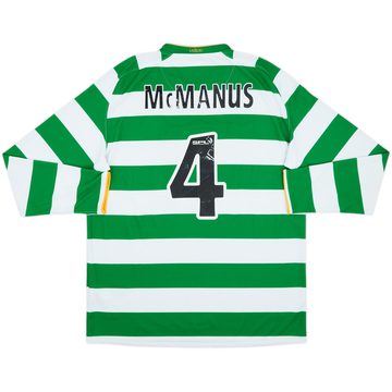 2008-10 Celtic Home L/S Shirt McManus #4 - 5/10 - (L)