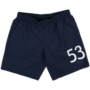 2013-14 Manchester City Umbro Player Issue Training Shorts #53 - 9/10 - (L)