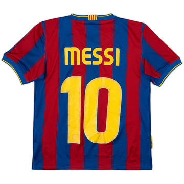 2009-10 Barcelona Home Shirt Messi #10 - 5/10 - (M.Boys)