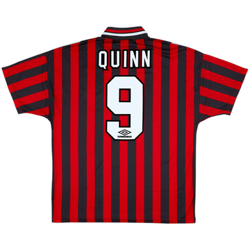 1994-96 Manchester City Away Shirt Quinn #9 - 7/10 - (XL)