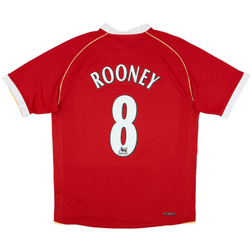 2006-07 Manchester United Home Shirt Rooney #8 - 8/10 - (M)