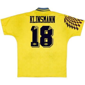 1991-95 Tottenham Away Shirt Klinsmann #18 - 6/10 - (XXL)
