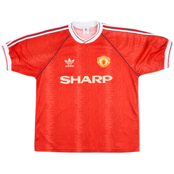 1990-92 Manchester United Home Shirt - 6/10 - (L)