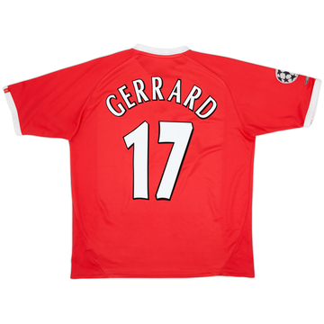 2001-03 Liverpool CL Shirt Gerrard #17 - 6/10 - (XL)