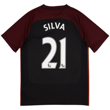 2016-17 Manchester City Away Shirt Silva #21 - 8/10 - (M)