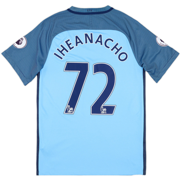 2016-17 Manchester City Home Shirt Iheanacho #72 - 8/10 - (S)