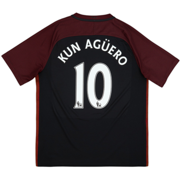Camiseta de visitante del Manchester City 2016-17 Kun Aguero #10 - 9/10 - (L)