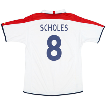 2003-05 England Home Shirt Scholes #8 - 8/10 - (XL)