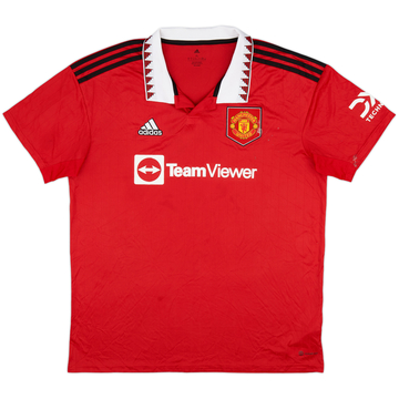 2022-23 Manchester United Home Shirt - 4/10 - (XL)