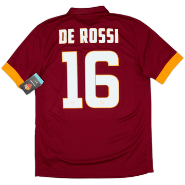 2014-15 Roma Home Shirt De Rossi #16 (M)