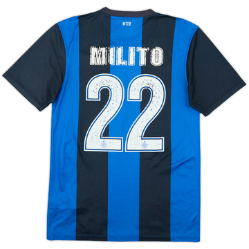 2012-13 Inter Milan Basic Home Shirt Milito #22 - 4/10 - (S)