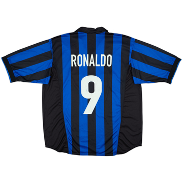 1998-99 Inter Milan Home Shirt Ronaldo #9 - 6/10 - (XL)