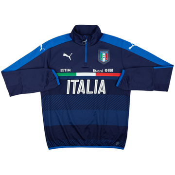 2014-15 Italy Player Issue Puma 1/4 Zip Drill Top - 10/10 - (L)