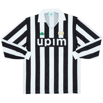 1991-92 Juventus Home L/S Shirt - 9/10 - (XL)