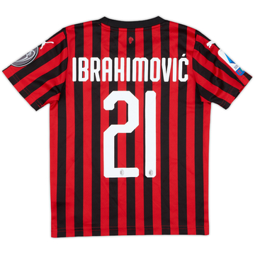 2019-20 AC Milan Home Shirt Ibrahimovic #21 - 8/10 - (S.Boys)