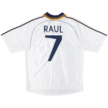 1998-00 Real Madrid Home Shirt Raul #7 - 8/10 - (L)