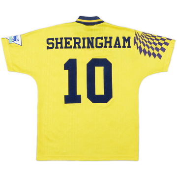 1991-95 Tottenham Away Shirt Sheringham #10 - 8/10 - (L.Boys)