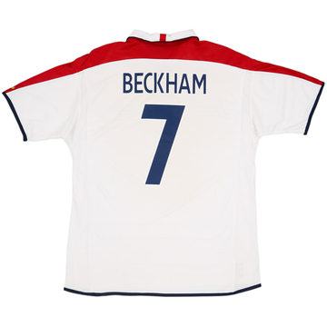 2003-05 England Home Shirt Beckham #7 - 5/10 - (XL)