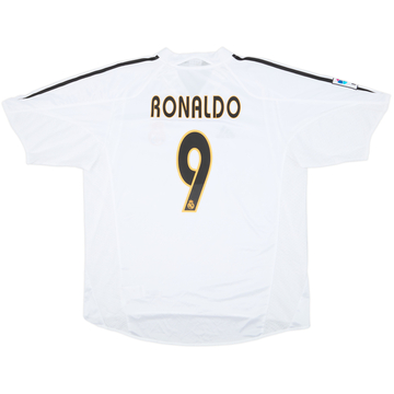 2004-05 Real Madrid Home Shirt Ronaldo #9 - 10/10 - (XL)