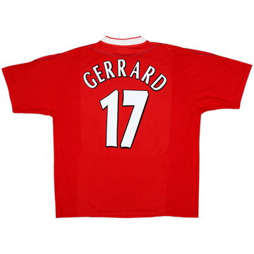 2002-04 Liverpool Home Shirt Gerrard #17 - 6/10 - (XL)