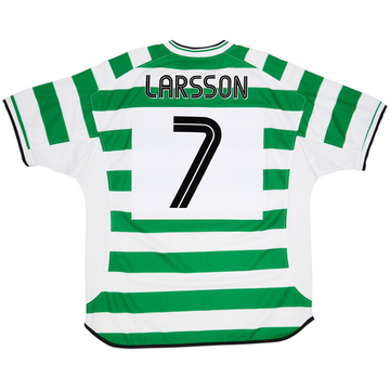 2001-03 Celtic Home Shirt Larsson #7 - 8/10 - (XXL)