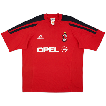2001-02 AC Milan adidas Cotton Tee - 8/10 - (L/XL)