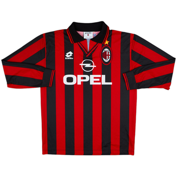 1996-97 AC Milan Home L/S Shirt - 10/10 - (L)