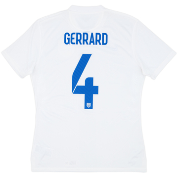 Camiseta auténtica de local de Inglaterra 2014-15 Gerrard #4 - 8/10 - (L)