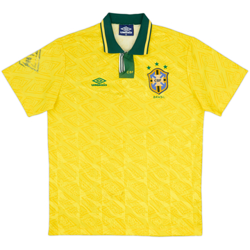 1991-93 Brazil Home Shirt - 6/10 - (L)