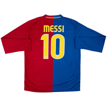 2008-09 Barcelona Home L/S Shirt Messi #10 - 8/10 - (L)