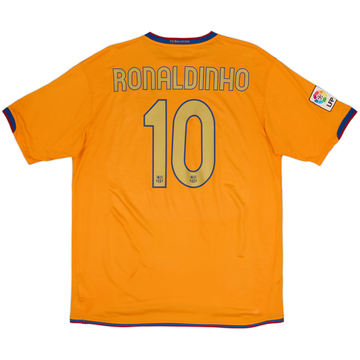 2006-08 Barcelona Away Shirt Ronaldinho #10 - 8/10 - (XL)