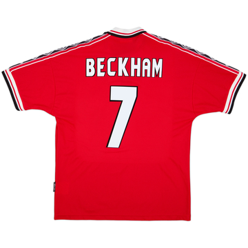 1998-00 Manchester United Home Shirt Beckham #7 - 8/10 - (L)