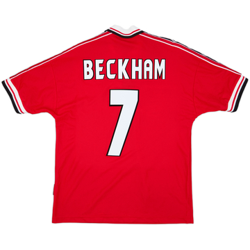 1998-00 Manchester United Home Shirt Beckham #7 - 6/10 - (M)