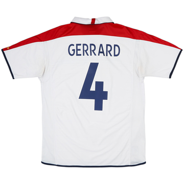 2003-05 Inglaterra Local Camiseta Gerrard #4 - 5/10 - (L)
