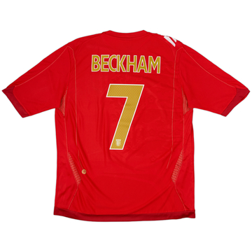 2006-08 England Away Shirt Beckham #7 - 6/10 - (L)