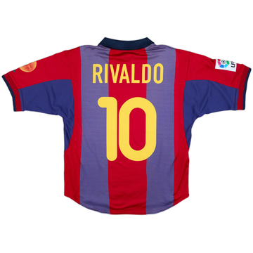 2000-01 Barcelona Home Shirt Rivaldo #10 - 9/10 - (S)